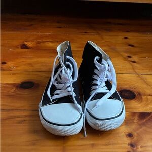 Classic Black and White Canvas Sneakers